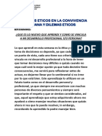 Los Limites Eticos en La Convivencia Humana y Dilemas Eticos