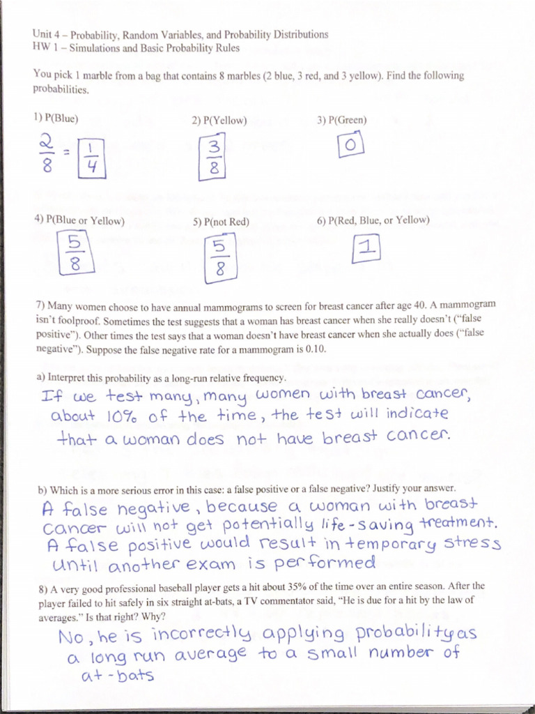 HW 1 Key | PDF