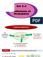 Sec 3.3 - Definitions of Probability