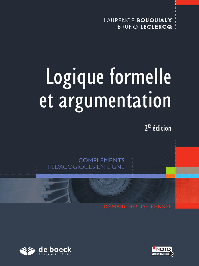 Logique formelle et argumentation | PDF | Déduction logique | Argumentation