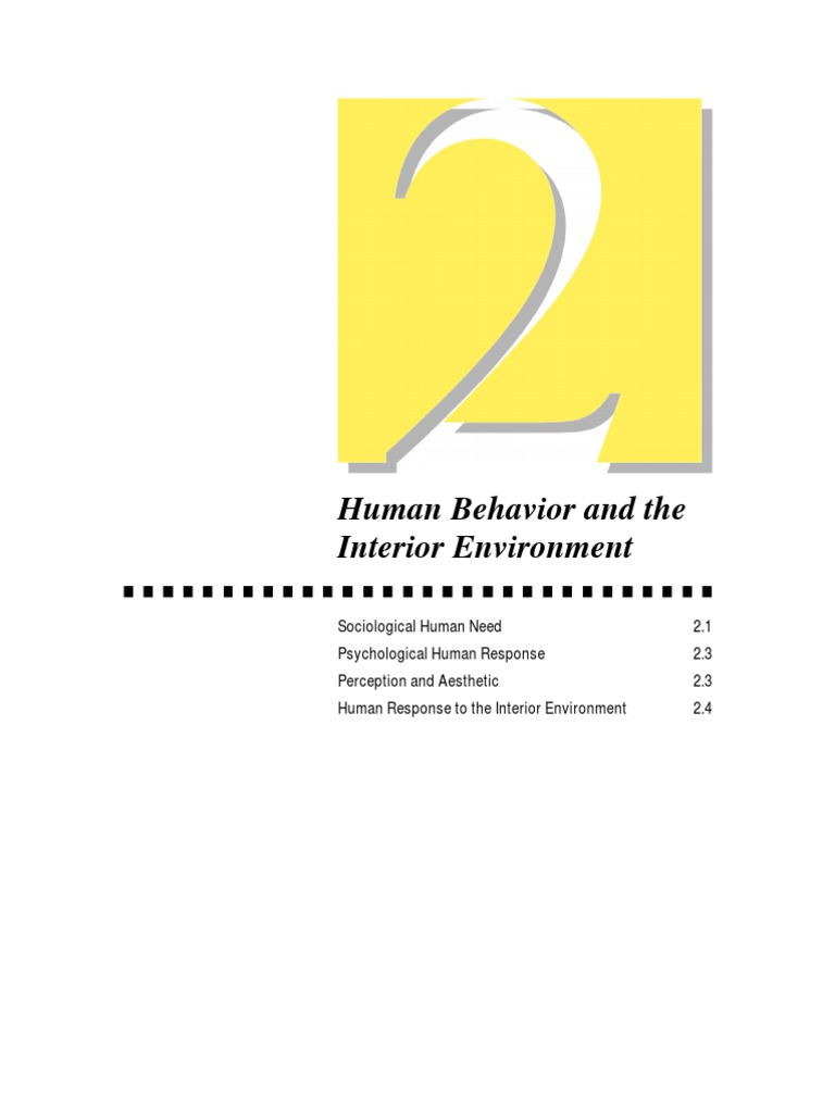 Human Behavior in Interior Design | PDF | Perception | Privacy