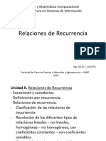 02 - Unidad II - Relaciones de Recurrencia