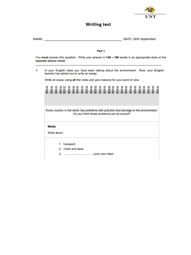 writing test 2 | PDF