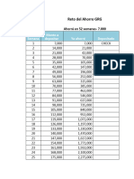 Reto Del Ahorro Excel