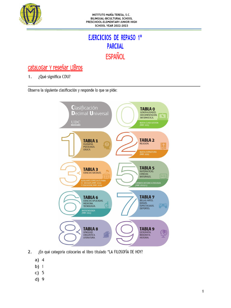 Copia de EJERCICIOS DE REPASO 1º PARCIAL | PDF | Sistema endocrino