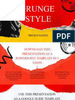 Grunge Style Red and Yellow Education Marketing Presentation