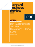 Dont Just Memorize Your Next Presentation - Know It Cold