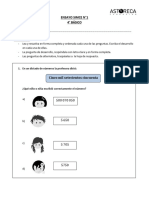 1° ENSAYO SIMCE Matemáticas 4° A Marzo