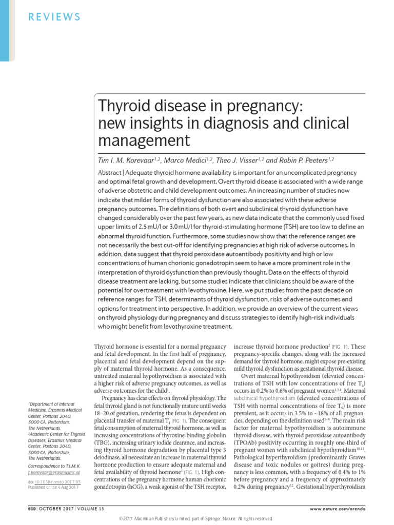Korevaar2017Thyroid Disease in Pregnancy Ne PDF