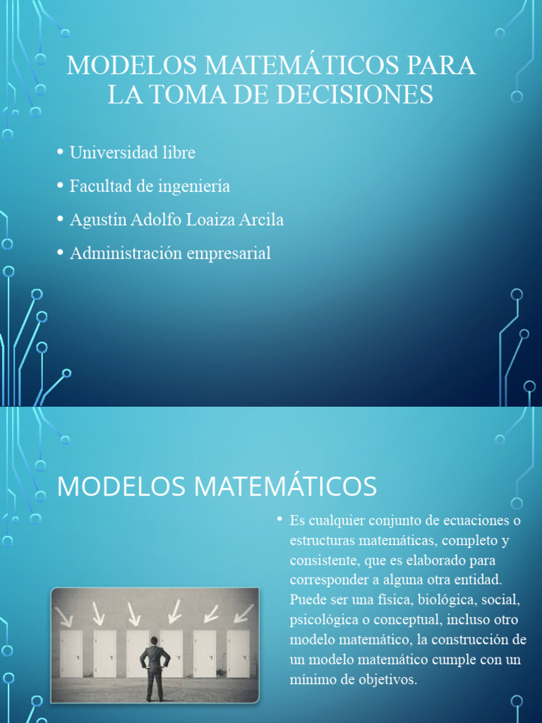 Modelos Matematicos para La Toma de Decisiones | PDF | Matemáticas ...