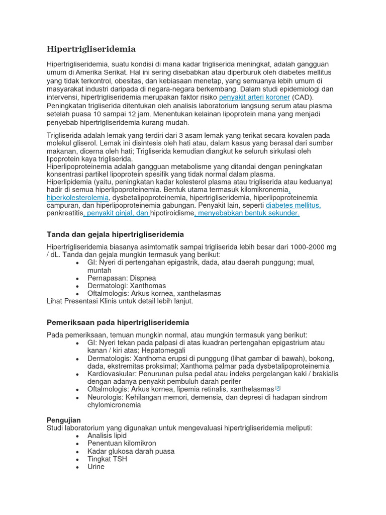 Hipertrigliseridemia Ind | PDF