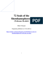 72 Seals of The Shemhamephoresh