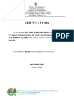 Certification of Manuscript