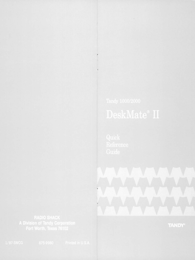 DeskMate II Quick Ref 251164 PDF