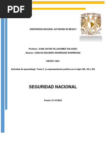 La Representación Política en El Siglo XIX, XX y XXI