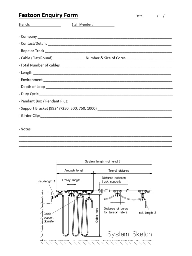 Festoon Enquiry Form PDF