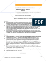 PERMEN BUMN No. PER-01.MBU.2011 Tahun 2011 Tentang Penerapan Tata Kelola Perusahaan Yang Baik (Good Corporate Governance) Pada Badan Usaha Milik Negara