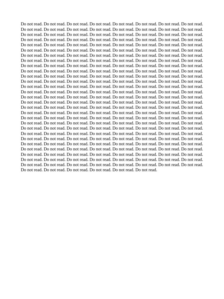 Do not read pdf