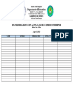 DRRM Conference - Attendance Sheet