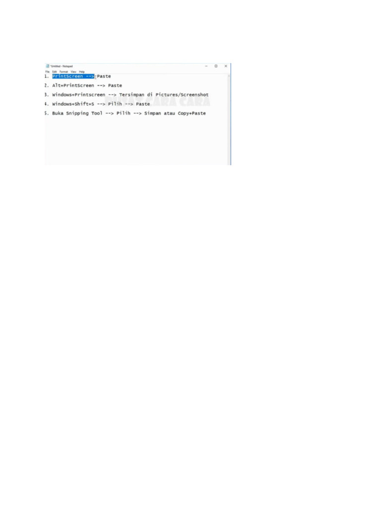 5 Cara Screenshoot Di Laptop Atau PC | PDF