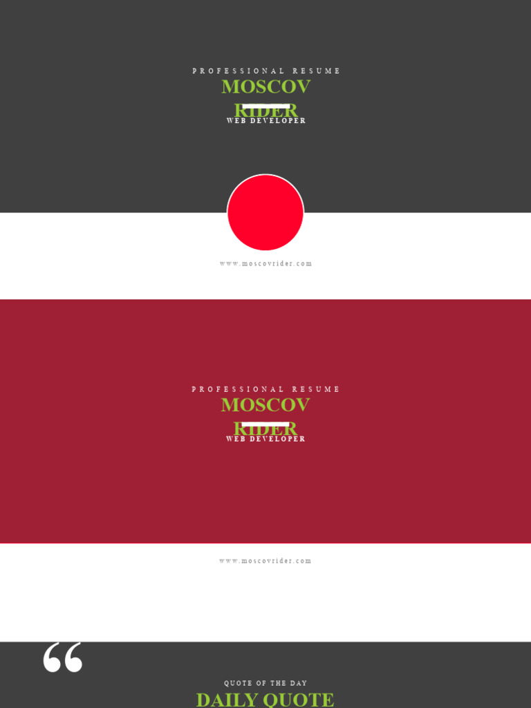 Resume Powerpoint Template | PDF