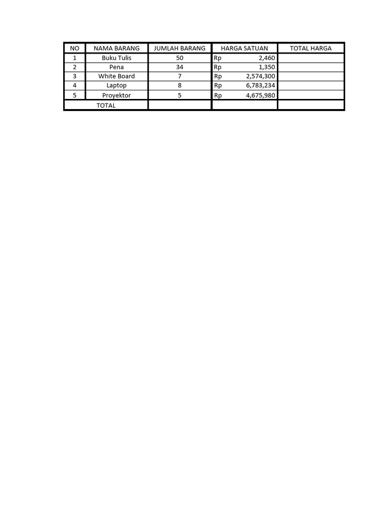 Latihan Excel Online