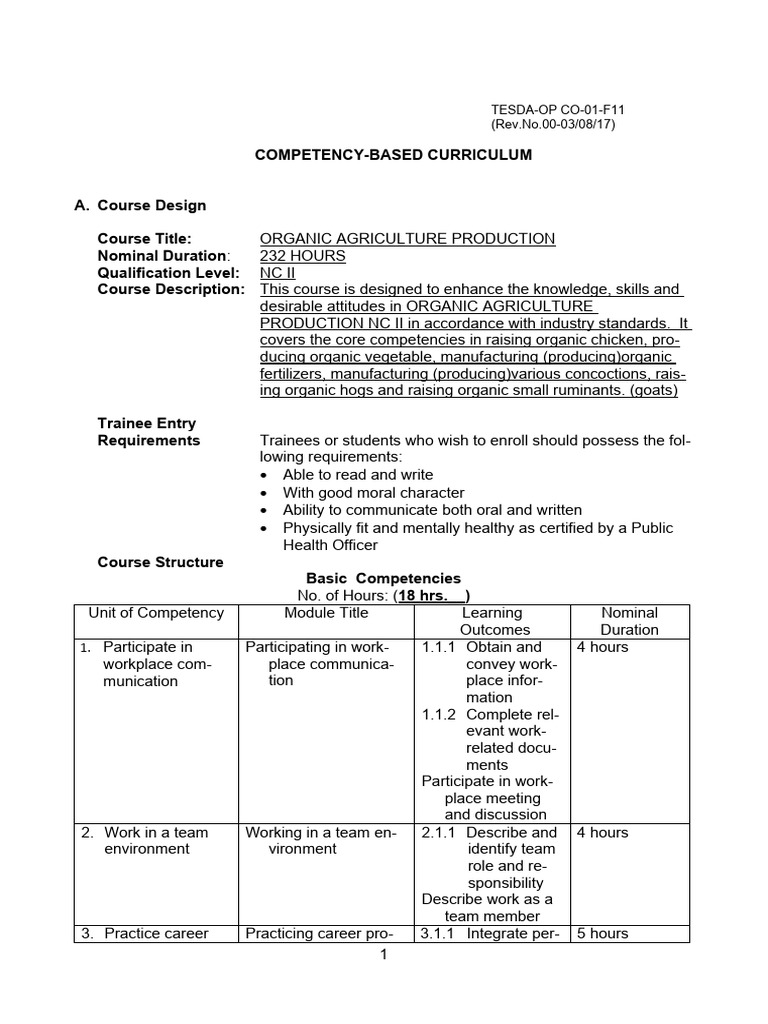 Competency Based Curriculum Blended | PDF