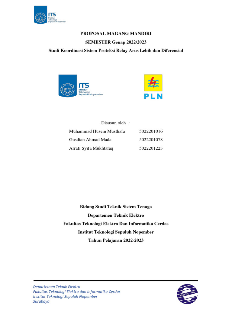 Proposal Magang PLN | PDF