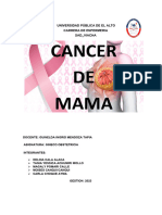 CANCER DE MAMA-4to Año Enfermeria