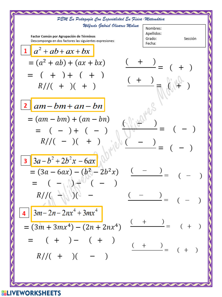 Factor Comun | PDF