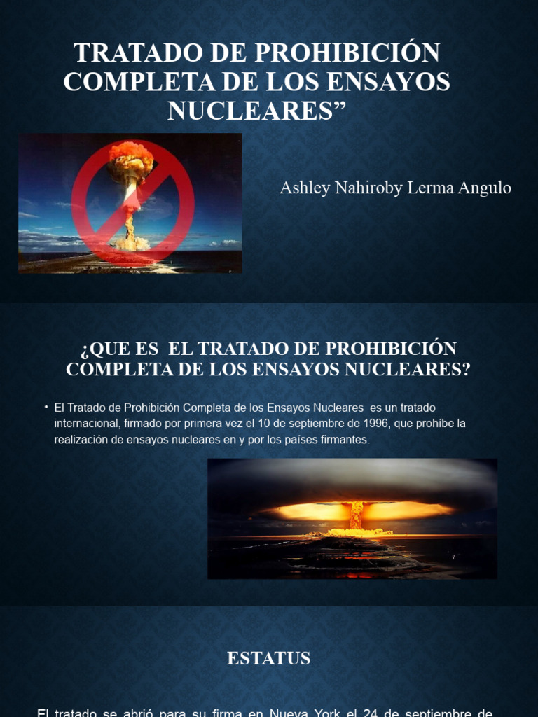 Tratado de Prohibicion Completa de Los Estados Nucleares PDF