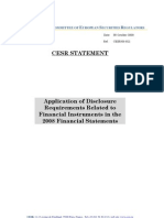 CESR Study On Disclosures of FSI - Oct 09