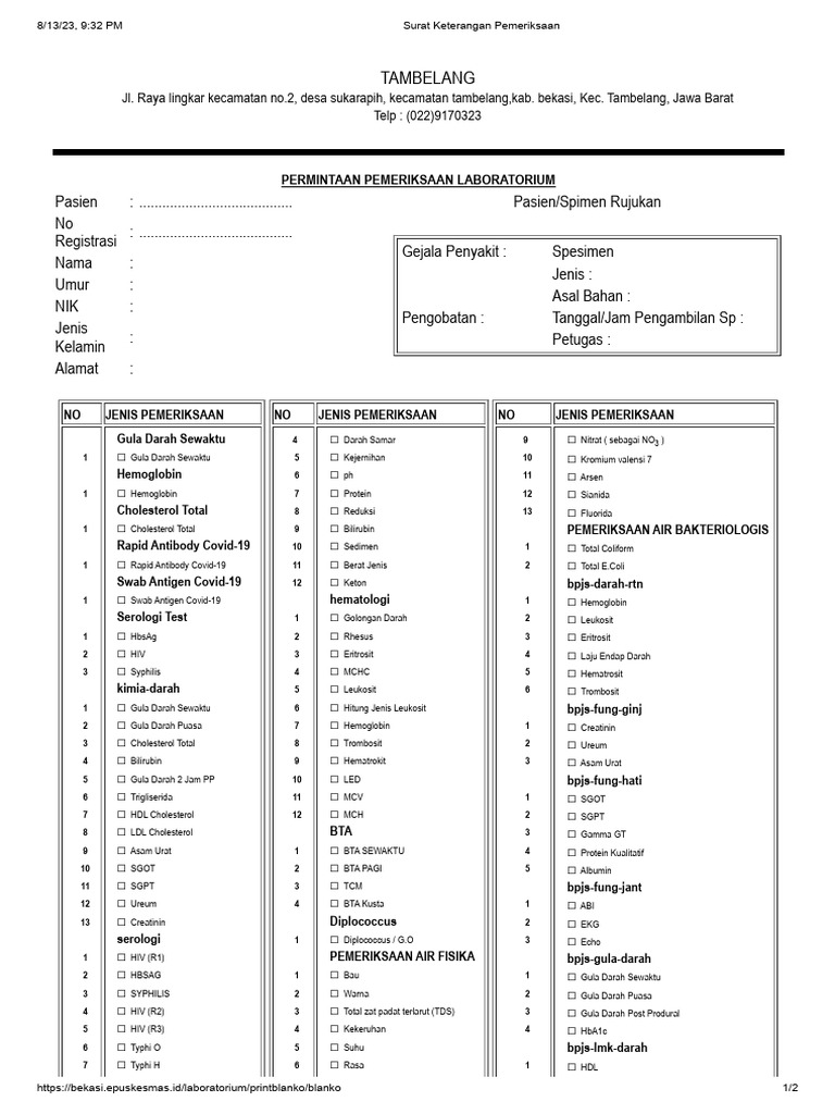 3.9.1 (C) FORM Pemeriksaan Lab PDF