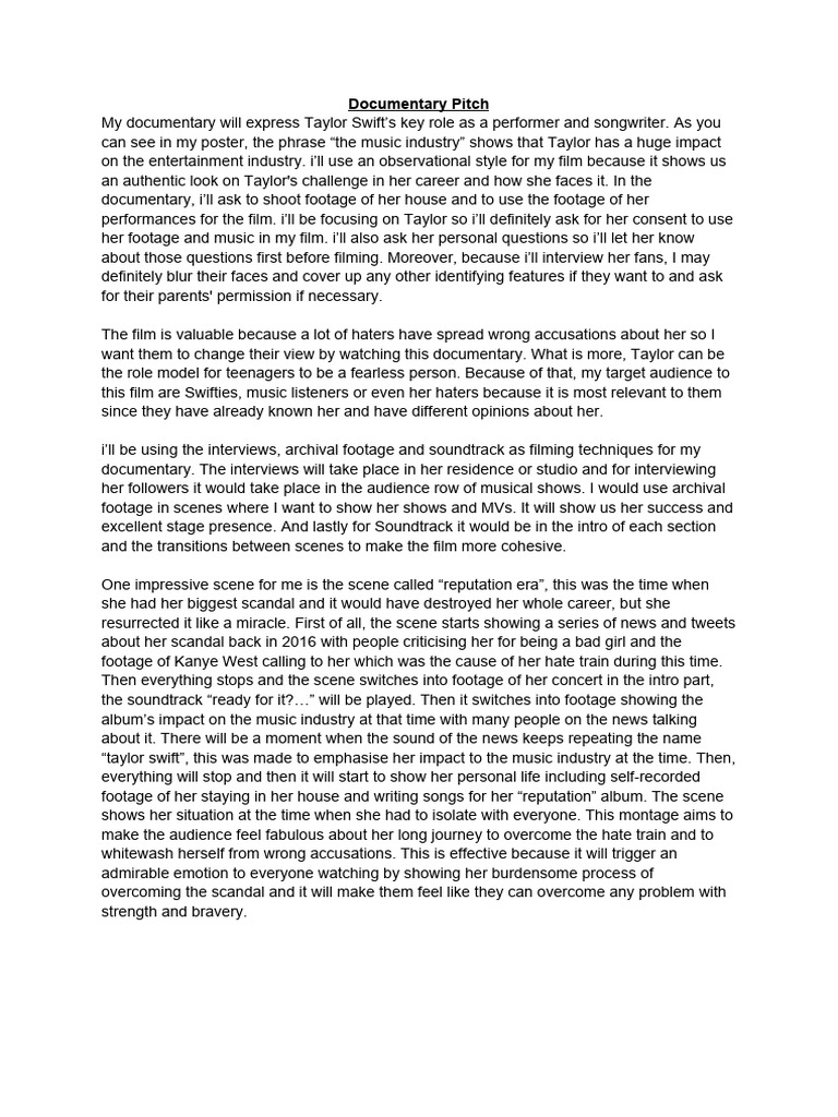 Documentary Pitch PDF