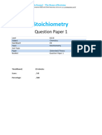 5.1 Stiochiometry Ms - Igcse Cie Chemistry - Extended Theory Paper