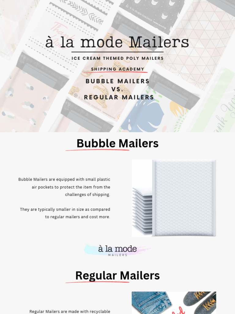 AEL PPT Bubble Mailers vs. Regular Mailers PDF