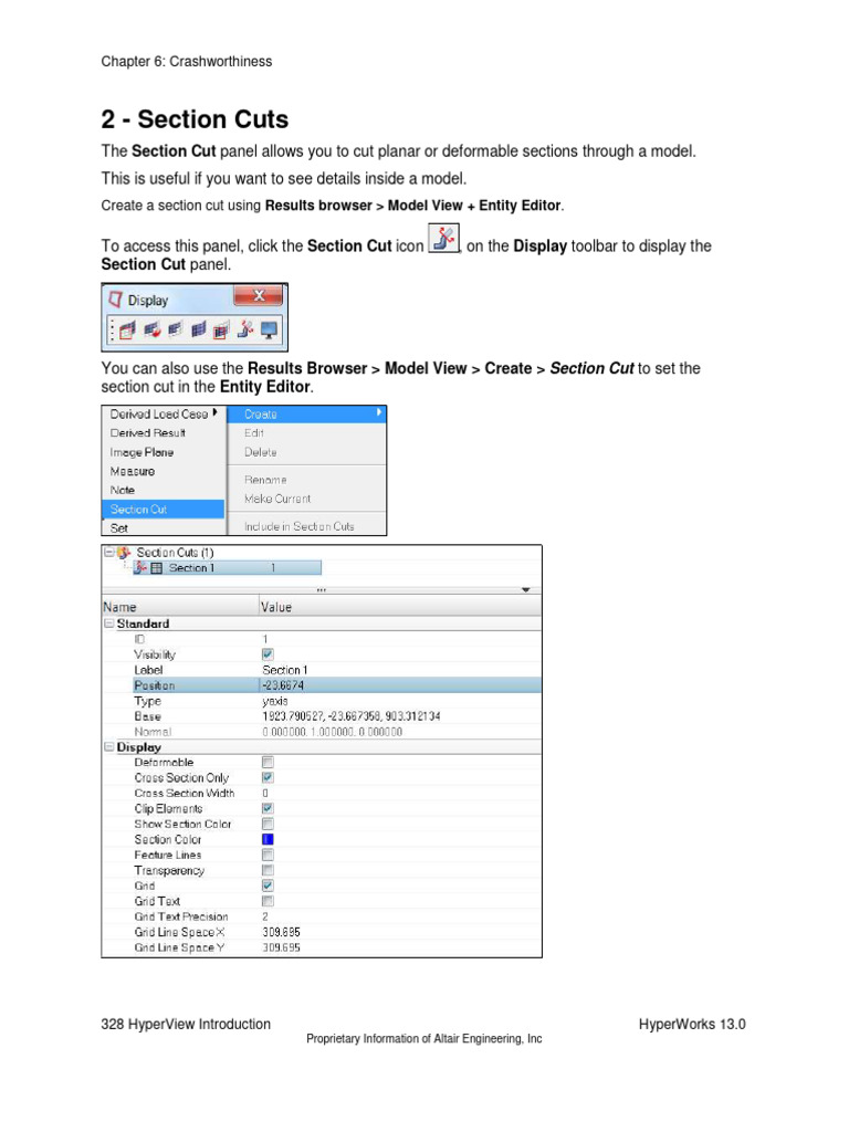 HyperMesh Section Cuts Overview | PDF | Finite Element Method | Computing