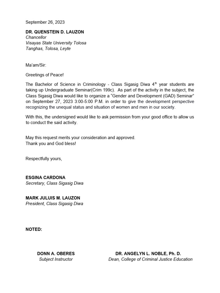 Letter | PDF