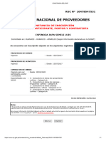 Registro Nacional de Proveedores: Constancia de Inscripción para Ser Participante, Postor Y Contratista