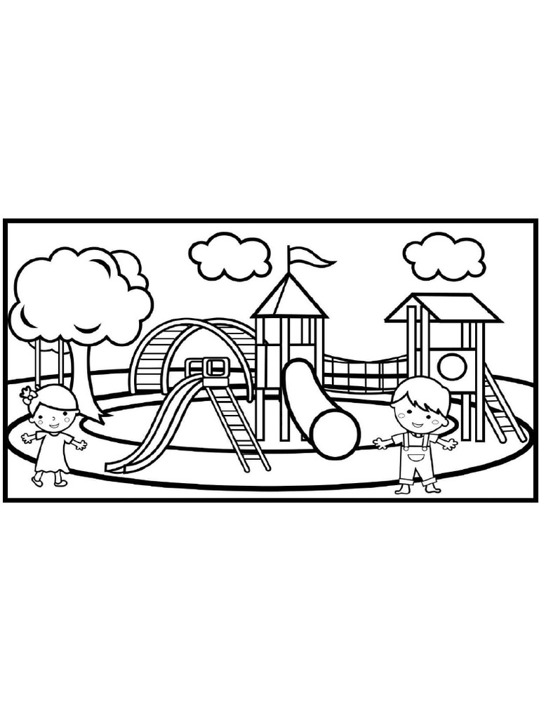 Mewarnai Gambar Taman Bermain Anak 38 | PDF
