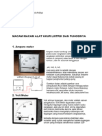 Macam Macam Alat Ukur Listrik Dan Fungsinya