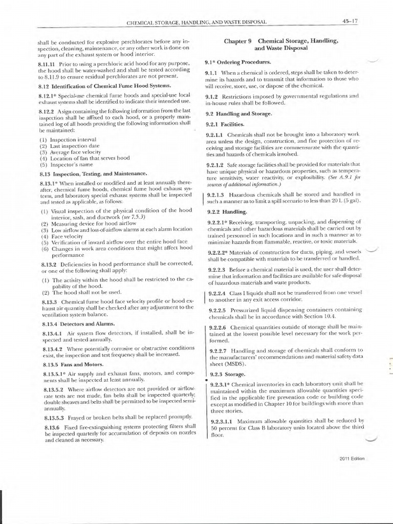 Fire Safety Nfpa - 45 | PDF