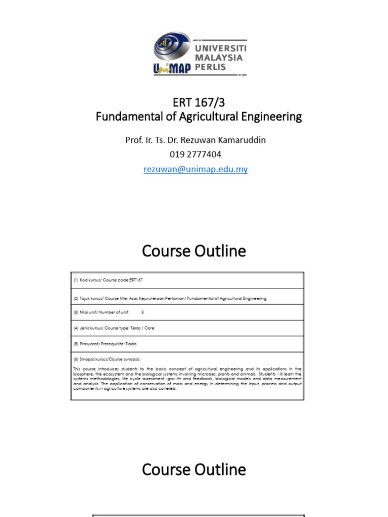 Ert 167 Lecture Note 1 | PDF