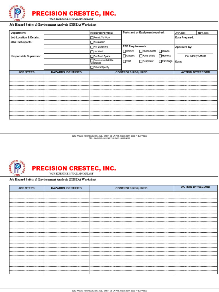Safety & Environment Analysis Guide | PDF