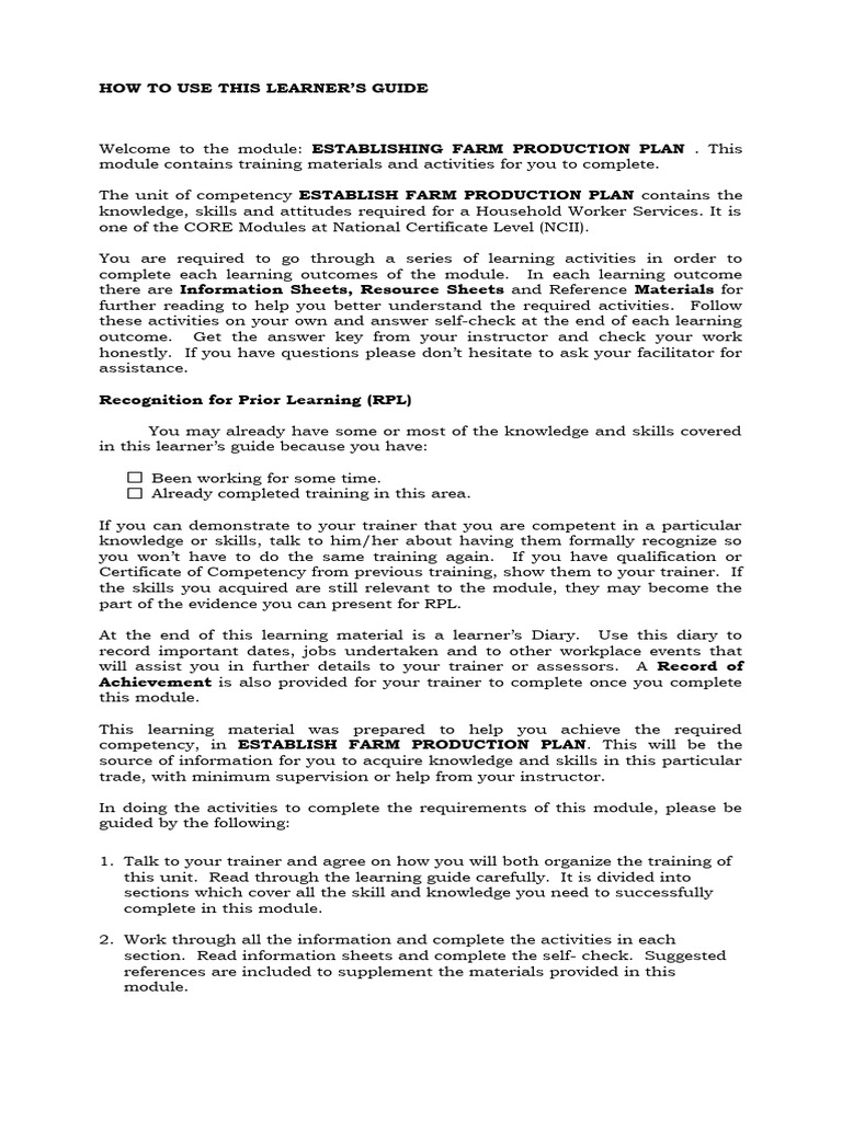 Cblm Establish Farm PDF