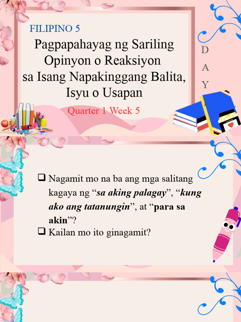 Filipino V q1 w5 | PDF
