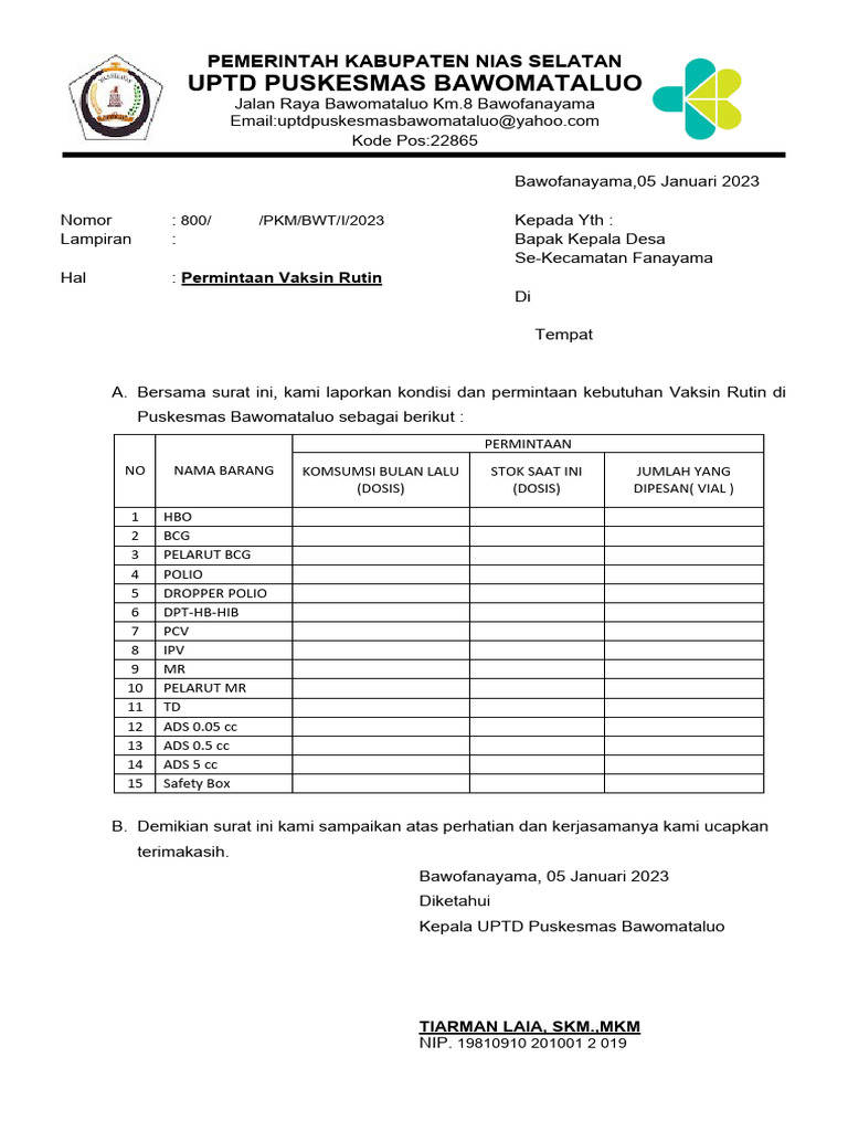 surat permintaan vaksin rutin 2023_011040 | PDF