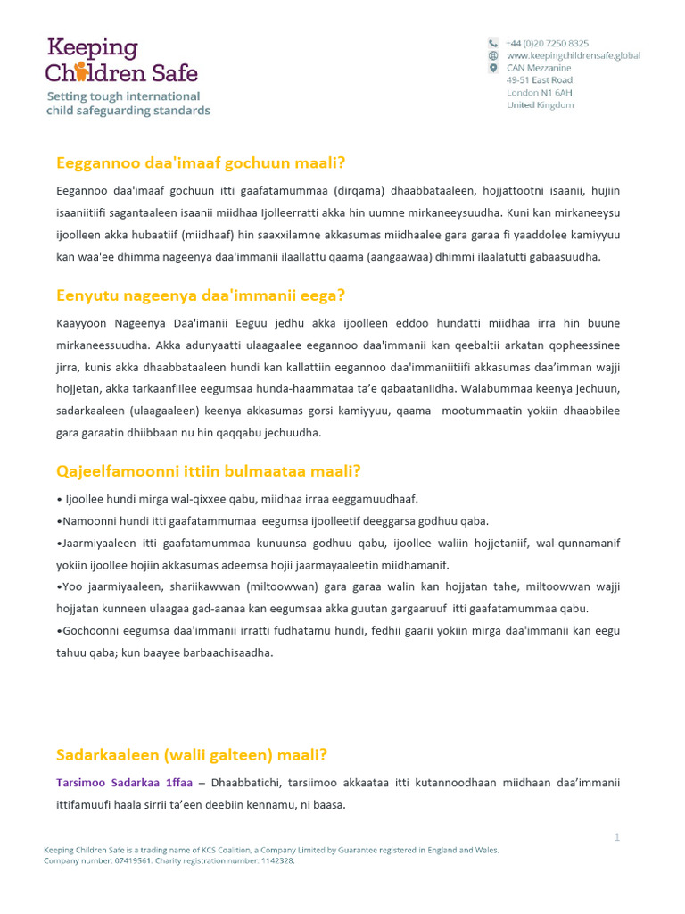 KCS Standards 2 Pager - OM - CLEAN FINAL | PDF