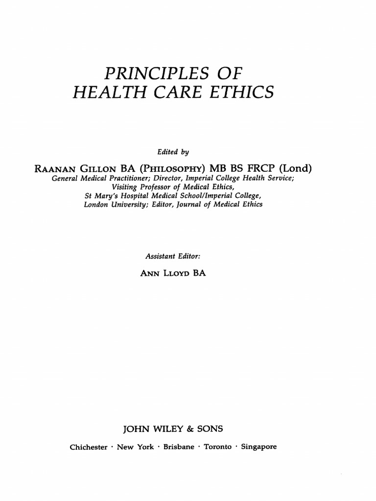 3.principles of Health Care Ethics (Book) PDF