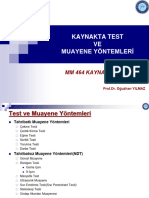 Kaynakta Test Ve Muayene Yöntemleri